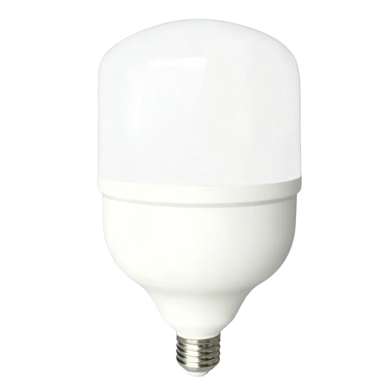 DURALUX LED T140 Bulb with E40 base and white tubular housing on white background