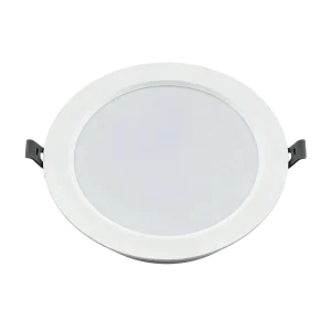 LED recessed ceiling downlight round white spray‑painted iron housing 6500K daylight for indoor ceiling installation